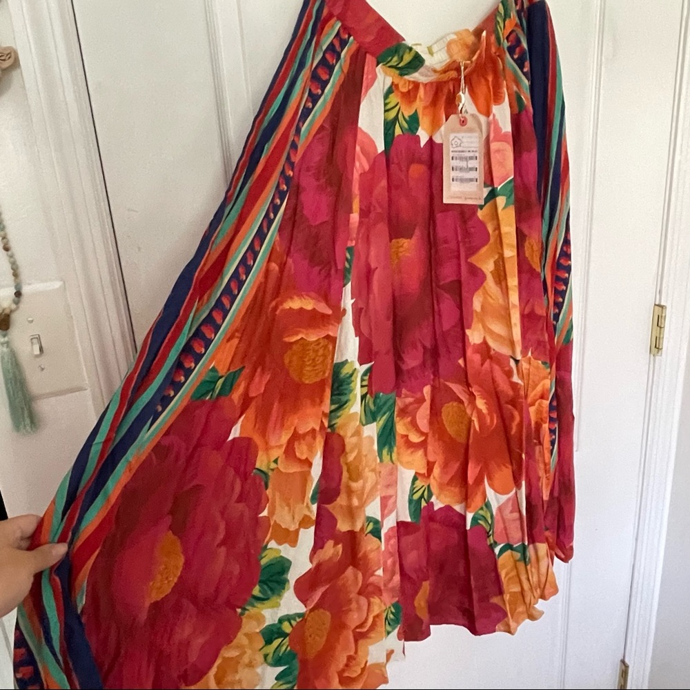 NWT Farm Rio Maxi Skirt Floral and Cashew Print